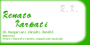 renato karpati business card